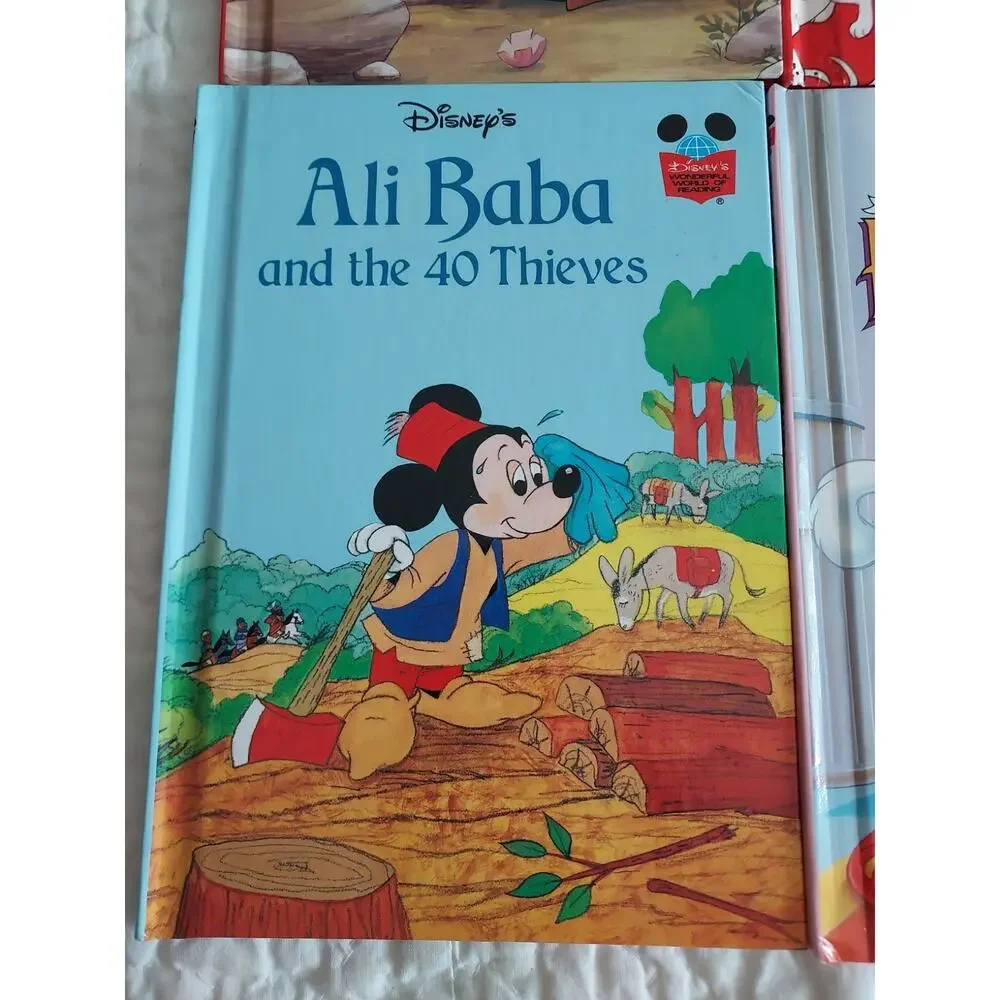 Wonderful World Of Reading Disney Lot Of 10 Books Bambi Aladdin Pinocchio Mermid